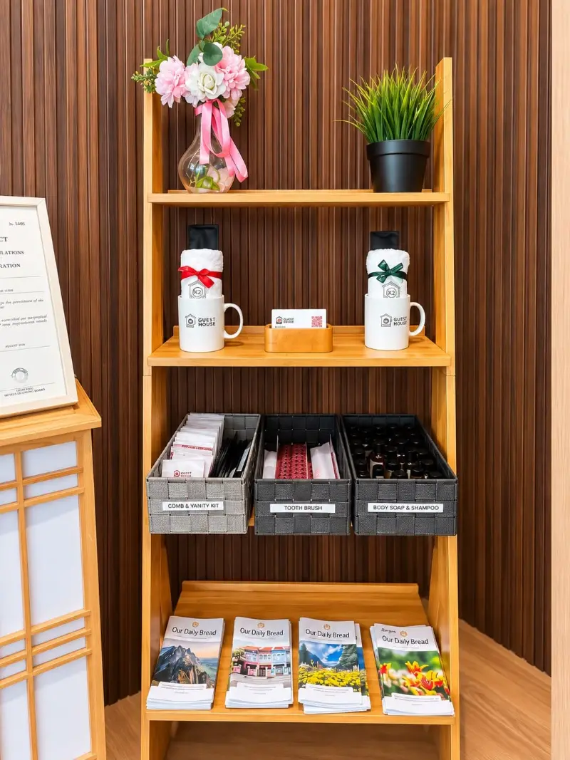 Welcome amenities at K2 Guesthouse